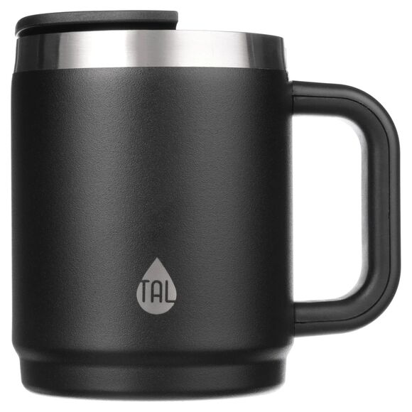 TAL Stainless Steel Boulder Coffee Mug 14oz Black Sliding Splash-Proof Lid NEW - Picture 4 of 4